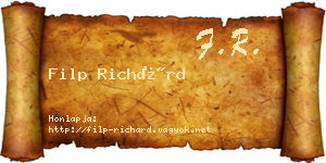 Filp Richárd névjegykártya