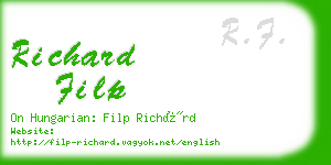 richard filp business card